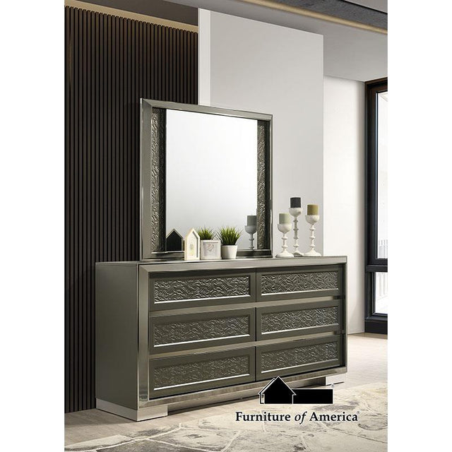Furniture of America Leyland Dresser, Dark Gray