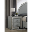 Furniture of America Cassiopeia Nightstand, Metallic Gray