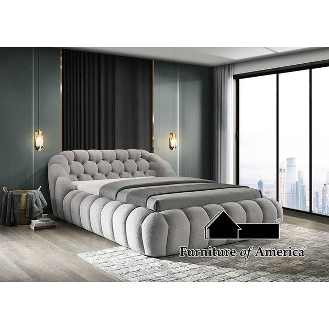 Furniture of America Newquay E.King Bed, Gray