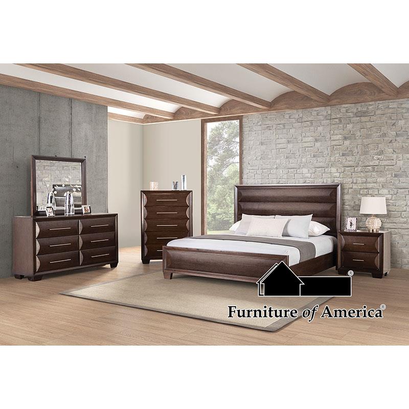 Furniture of America Chemnitz Queen Bed, Espresso