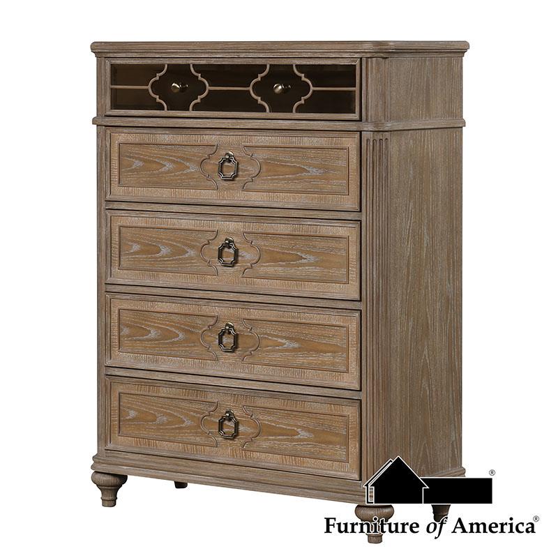 Furniture of America Lyris Chest, Rustic Oak