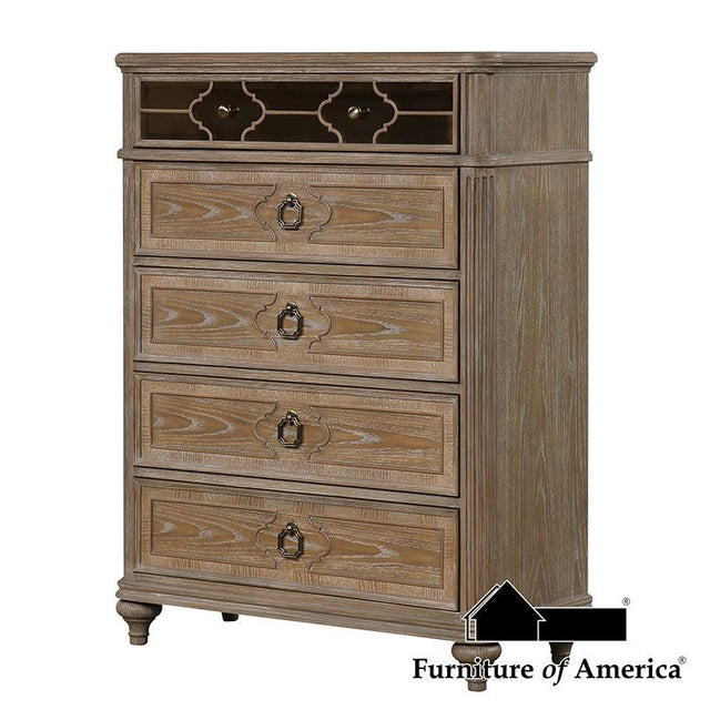 Furniture of America Lyris Chest, Rustic Oak