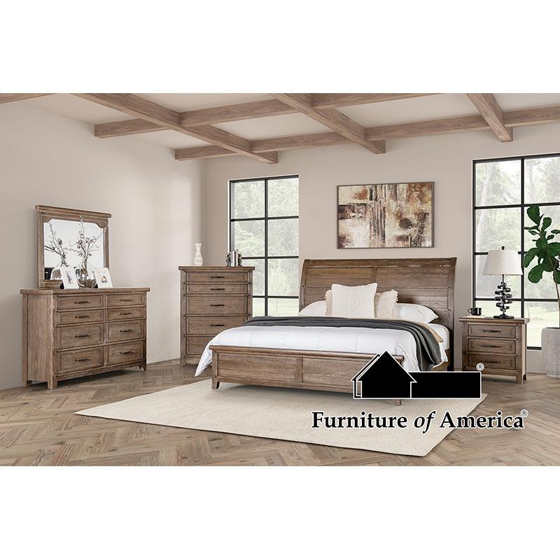 Furniture of America Merthyr 5 Pc. Queen Bedroom Set w/ 2NS