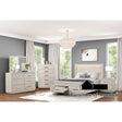 Furniture of America Wellingborough Queen Bed, Light Gray
