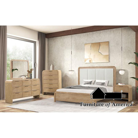 Furniture of America Handforth E.King Bed, Natural