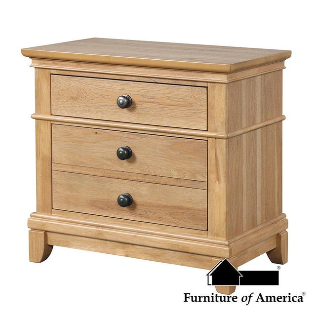Furniture of America McHenry Nightstand, Natural Oak