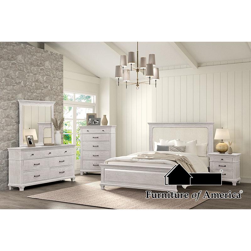Furniture of America Swanley 5 Pc. Queen Bedroom Set w/ 2NS