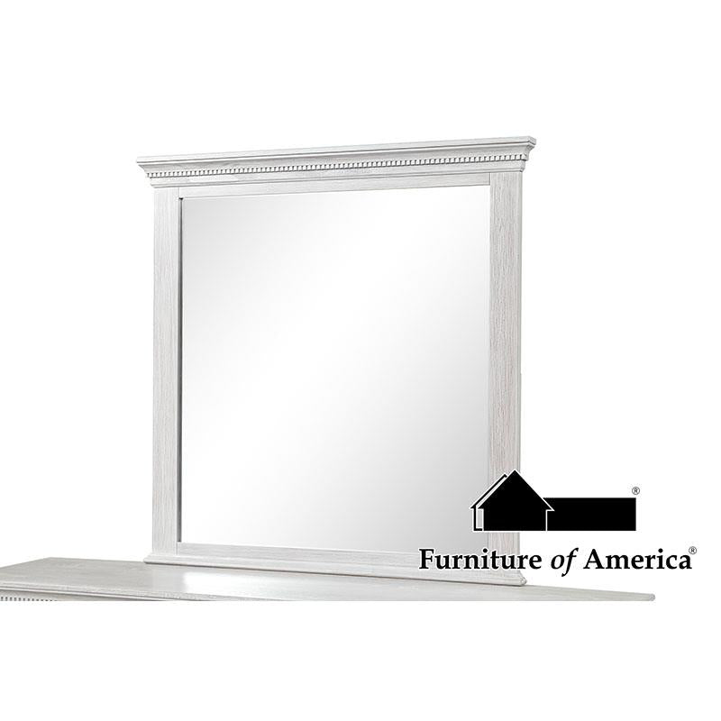 Furniture of America Swanley Mirror, Weathered Gray