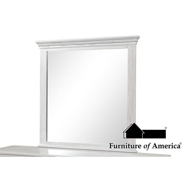 Furniture of America Swanley Mirror, Weathered Gray