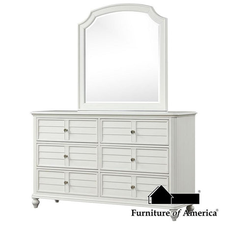 Furniture of America Whitehaven Mirror, Antique White