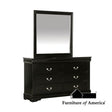 Furniture of America Louis Philippe Mirror, Black