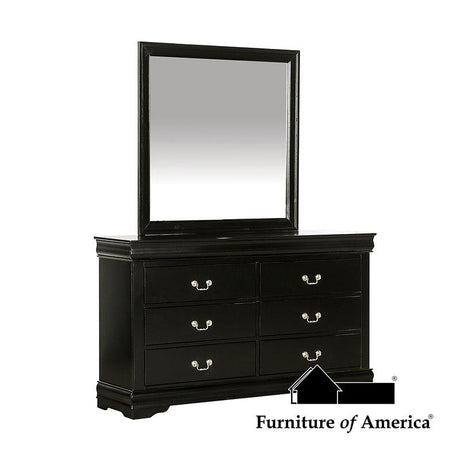 Furniture of America Louis Philippe Mirror, Black