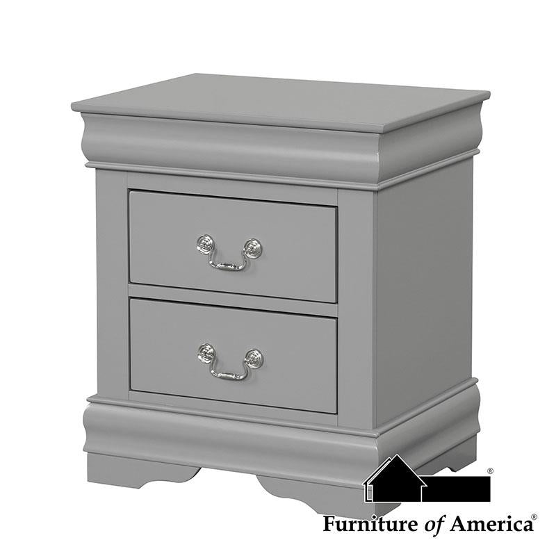 Furniture of America Louis Philippe Nightstand, Gray