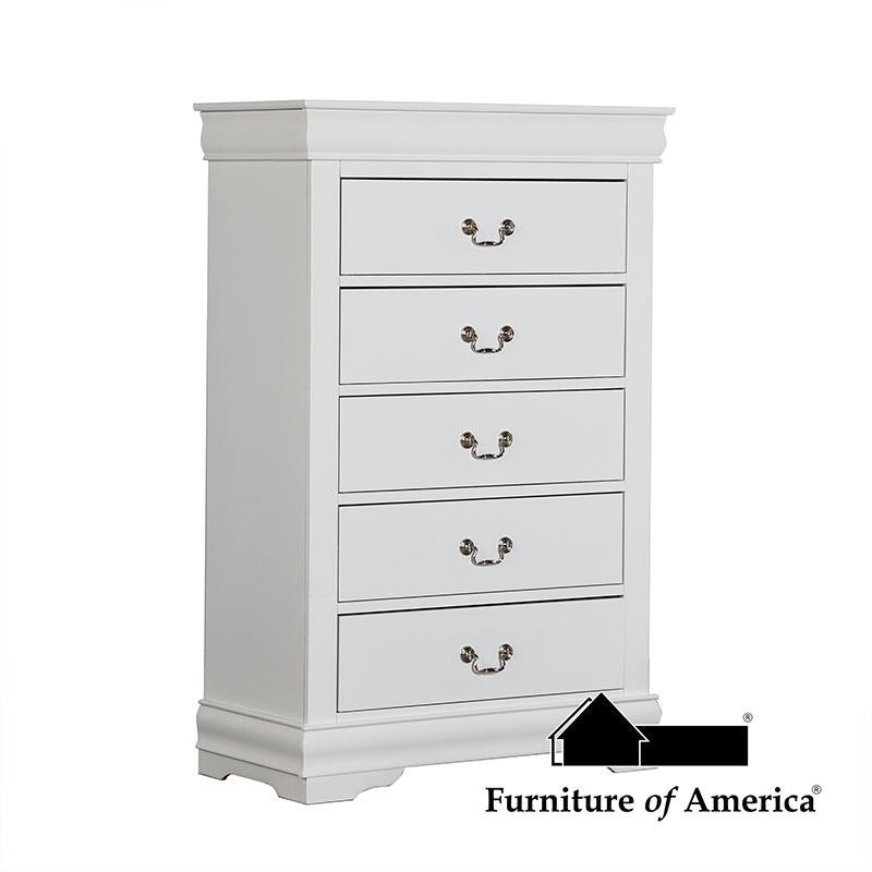 Furniture of America Louis Philippe Chest, White