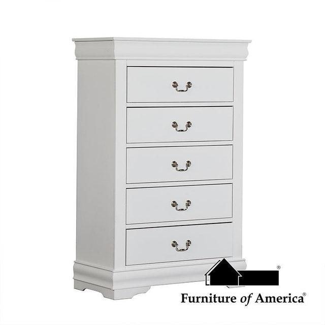 Furniture of America Louis Philippe Chest, White