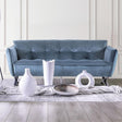Furniture of America Civellutino Sofa, Light Blue