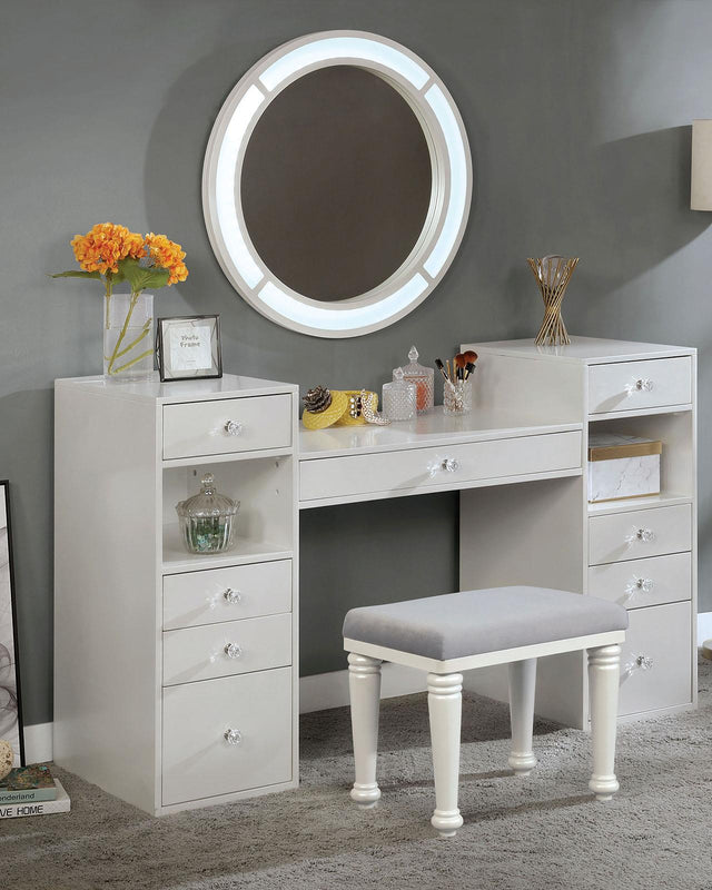 Furniture of America Yasmine Vanity Set, White