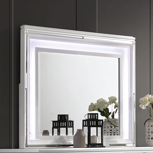 Furniture of America Emmeline Mirror w/ LED, White
