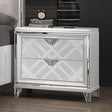 Furniture of America Emmeline Nightstand w/ USB, White