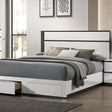Furniture of America Birsfelden E.King Bed w/ Drawers, White