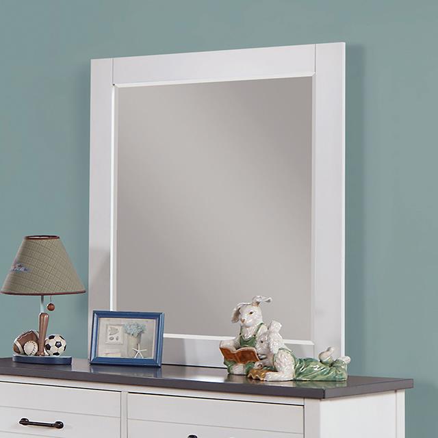 Furniture of America Priam Mirror, White/Gray