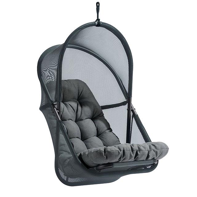 Furniture of America Breeze Swing Chair, Dark Gray