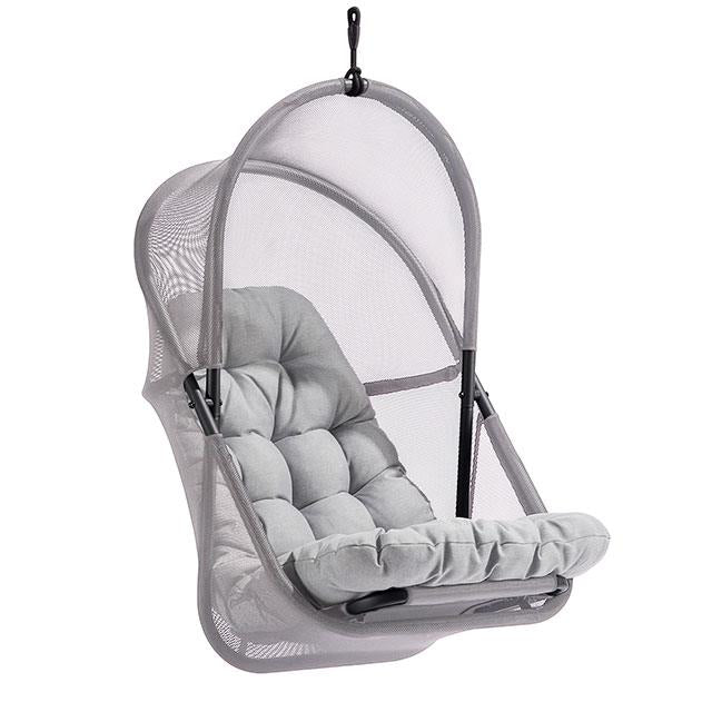 Furniture of America Breeze Swing Chair, Light Gray