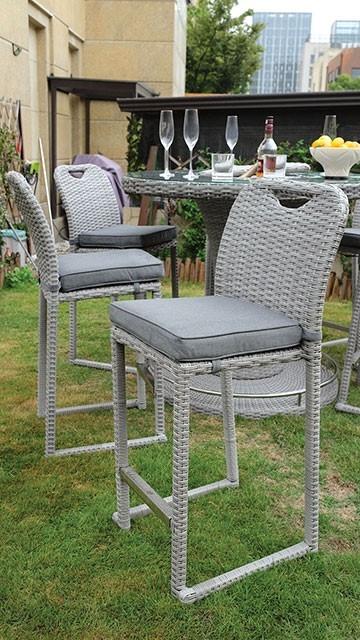 Furniture of America Cyprus Bar Chair, Gray