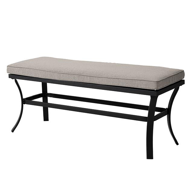 Furniture of America Sintra Bench, Black/Gray