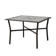 Furniture of America Sintra Patio Dining Table, Black/Gray