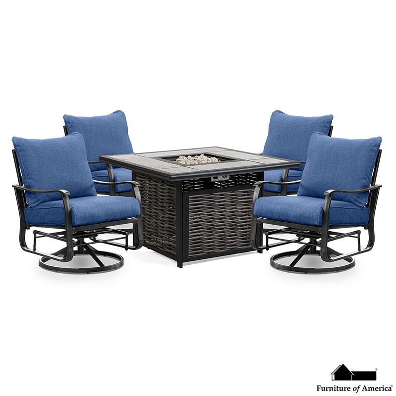 Furniture of America Segovia 5 Pc. Dining Table Set
