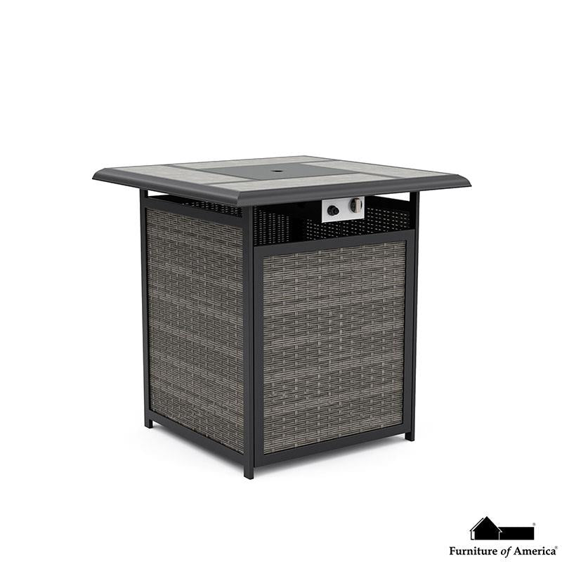 Furniture of America Arosa Fire Pit Counter Ht. Table
