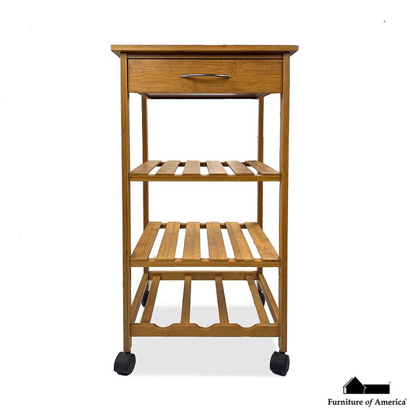 Furniture of America Potter Trolley, Natural