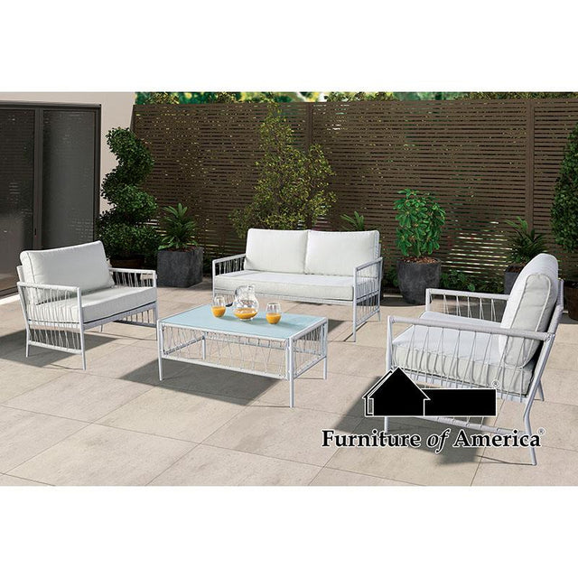 Furniture of America Shomari 4 Pc. Wicker Sofa Set