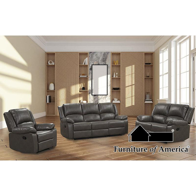 Furniture of America NX6008GY-1.jpg Loveseat, Gray
