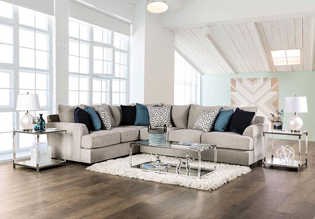 Furniture of America Gunnersbury Sectional, Gray