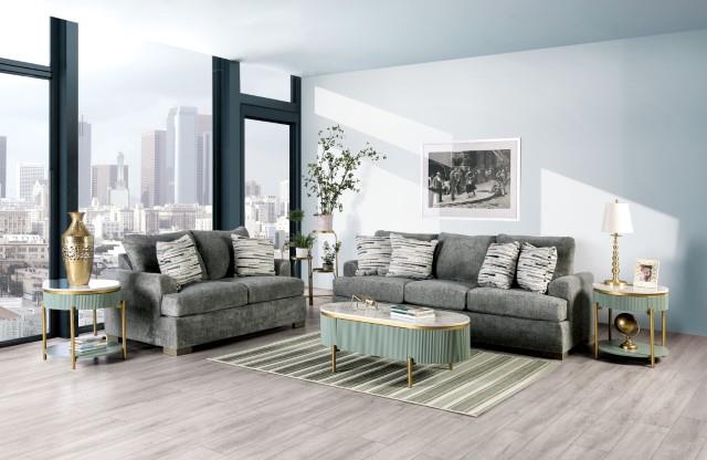 Furniture of America Leytonstone Sofa + Loveseat