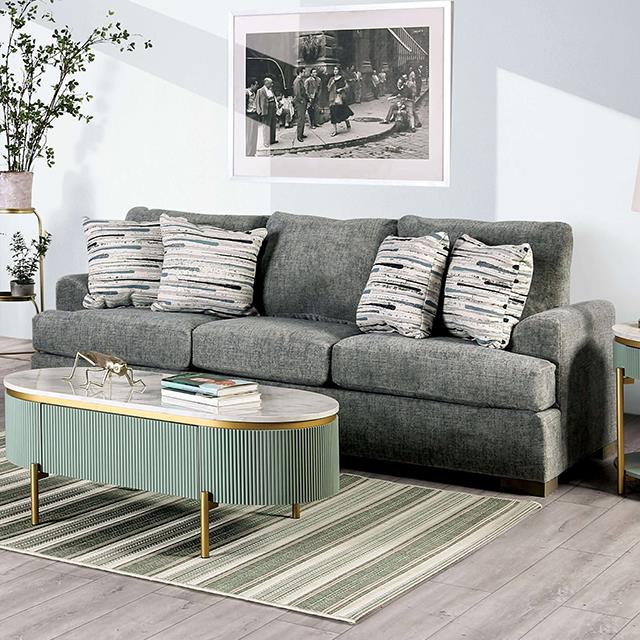 Furniture of America Leytonstone Sofa, Gray
