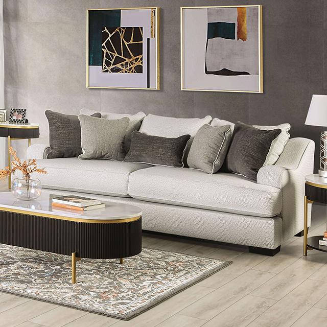 Furniture of America Skyline Sofa, Pewter/Gray
