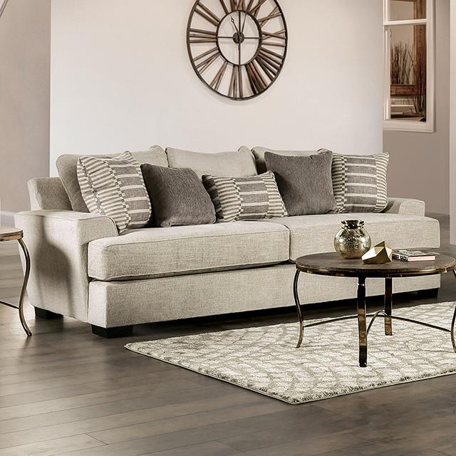 Furniture of America Holborn Sofa, Beige
