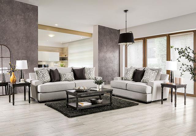 Furniture of America Picotee Sofa + Loveseat