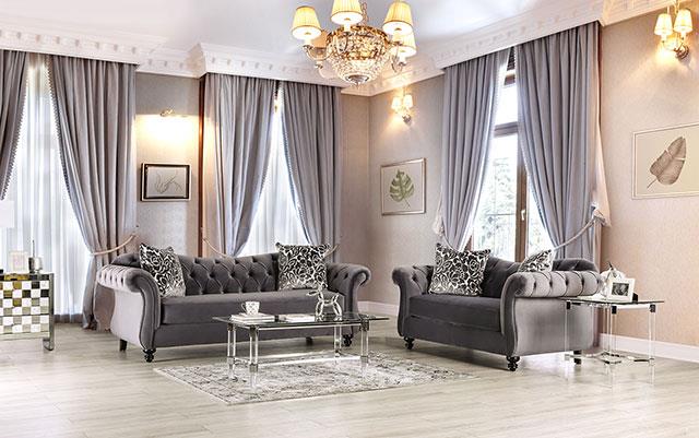 Furniture of America Antoinette Sofa + Loveseat