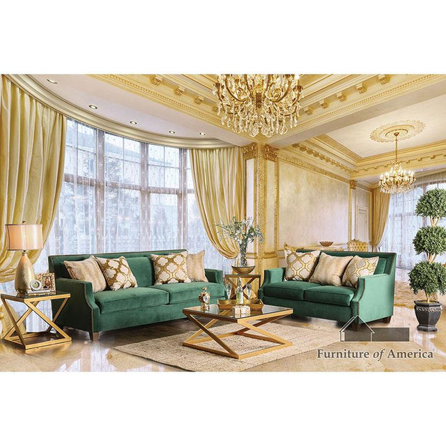 Furniture of America Verdante Sofa + Loveseat