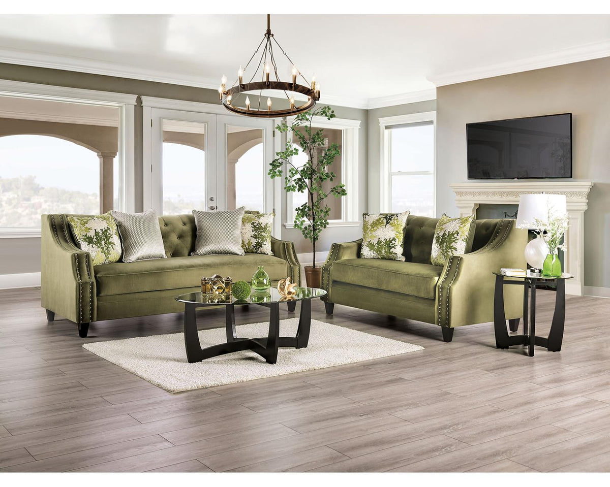 Furniture of America Kaye Sofa + Loveseat