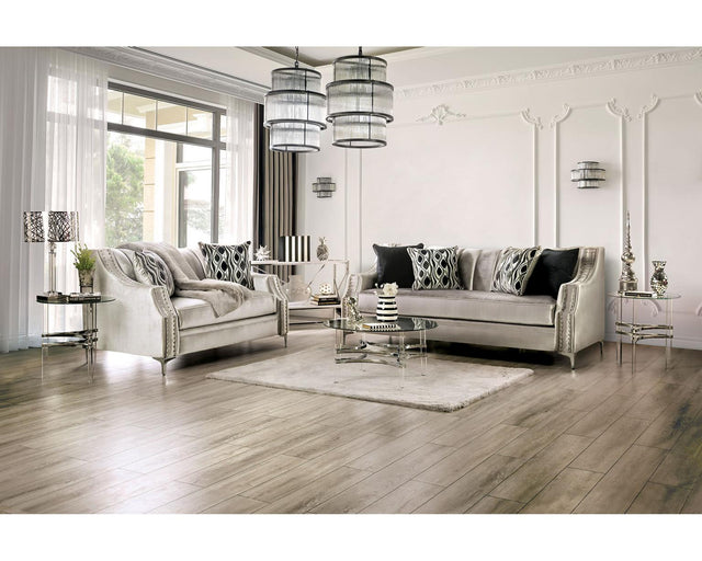 Furniture of America Elicia Sofa + Loveseat