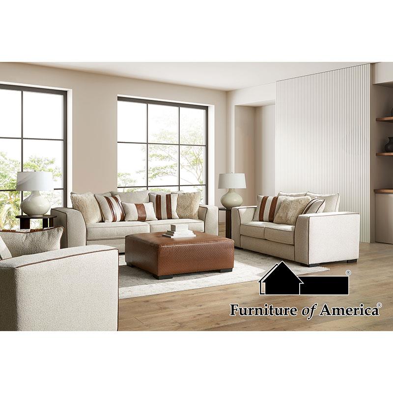 Furniture of America Ulvery Sofa, Beige/Brown