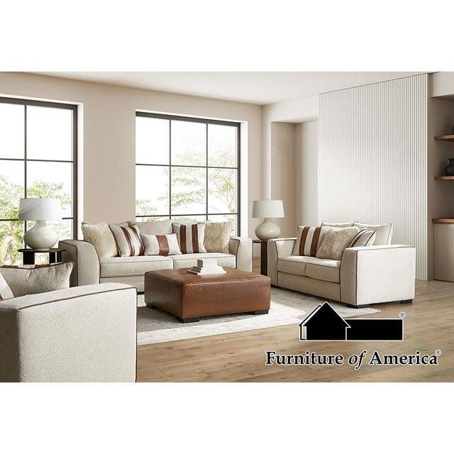 Furniture of America Ulvery Sofa, Beige/Brown
