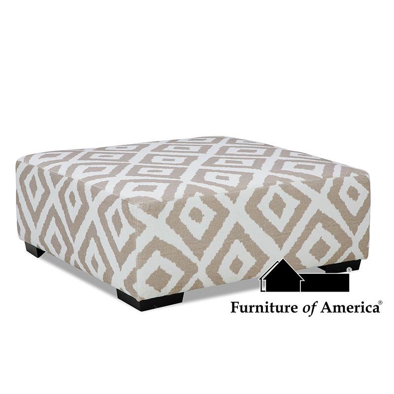 Furniture of America Loughlin Ottoman, Light Brown