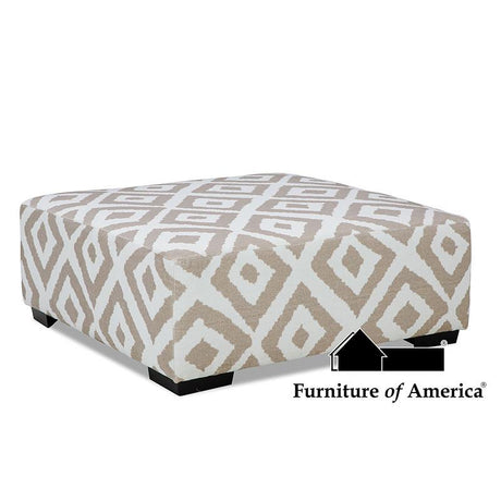 Furniture of America Loughlin Ottoman, Light Brown