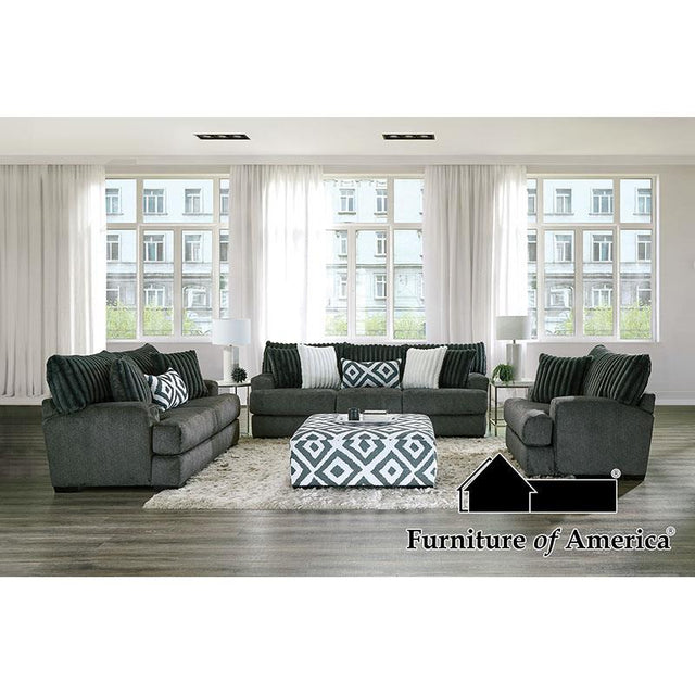 Furniture of America Loughlin Chair, Gun Metal